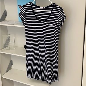 Gap T-Shirt Dress, Navy/White Striped (M)
